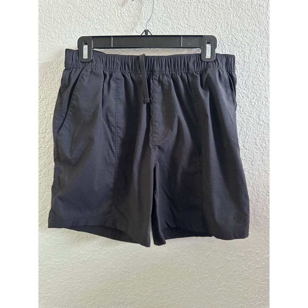 The North Face Mens Class V Shorts Black Elastic Waist Hiking Active Size Medium